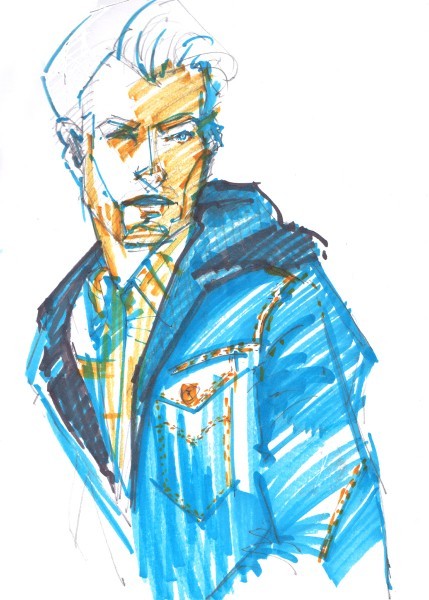 Fashion Marker Sketch David Bowie 6