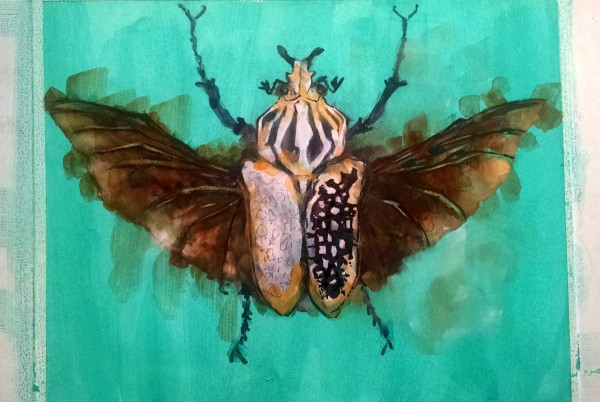 Goliath Beetle Painting 3