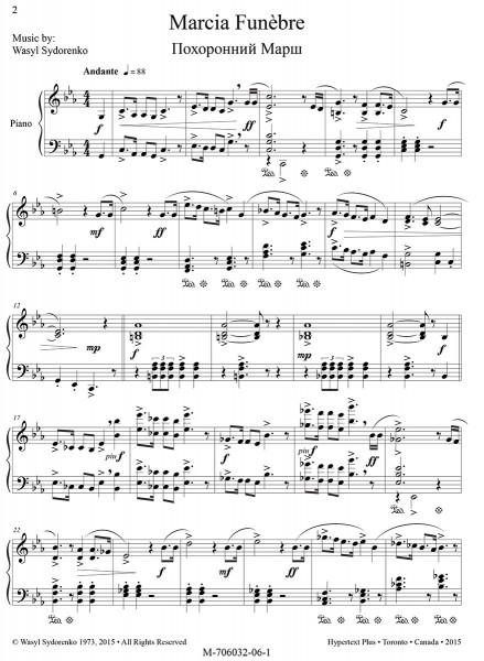 Marcia Funebra Sheet Music Page 1