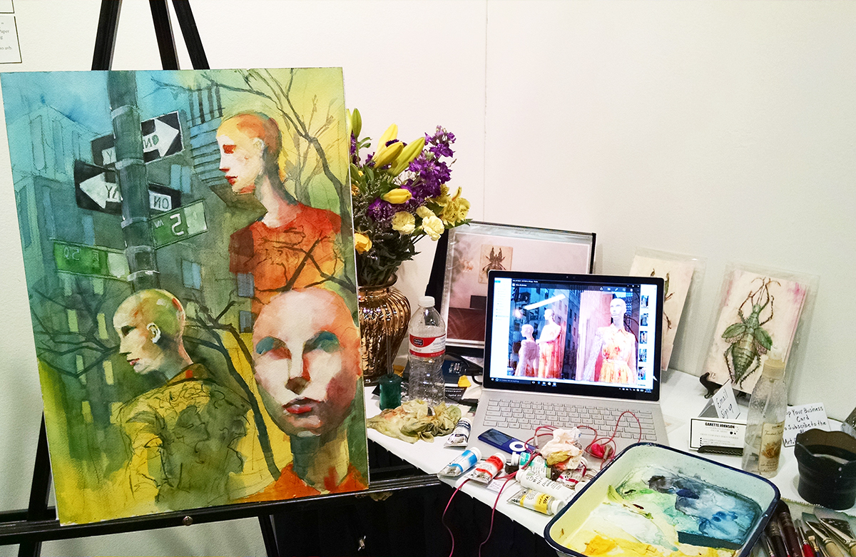 Painting Demonstration at ArtExpoNYC 6