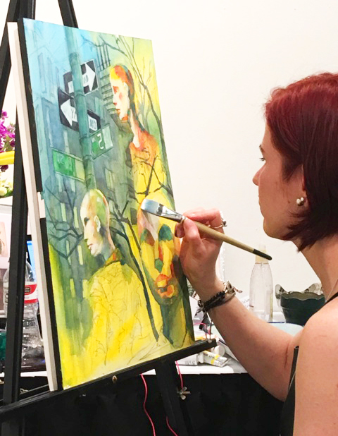 Painting Demonstration at ArtExpoNYC