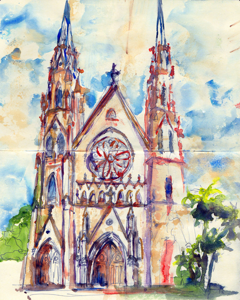 Savannah Urban Sketchers St John The Baptist Cathedral