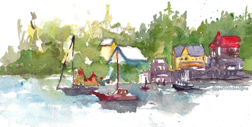 travel sketches, schooner, sailboat, art, Maine, maritime, watercolor, Stephen Taber, decor