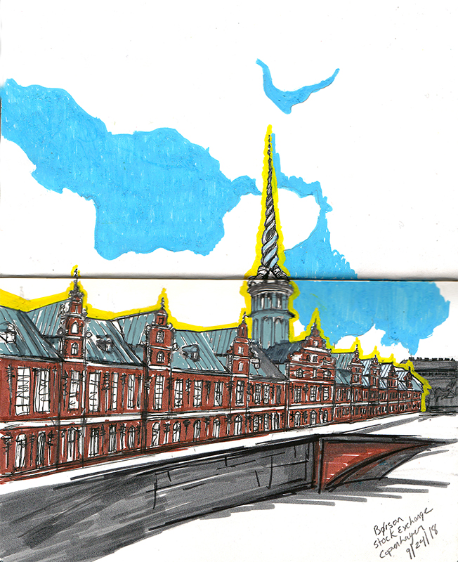 Borson Sketching Architecture Design Copenhagen Denmark Art Culture Urban Planning Sustainability Sketchbook