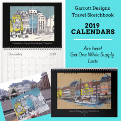 travel sketchbook 2019 calendars sketches, travel urban sketchers art calendars shop