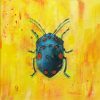 Cyclopeplus lacordairei purple and black insect bug painting buy art wrapped canvas